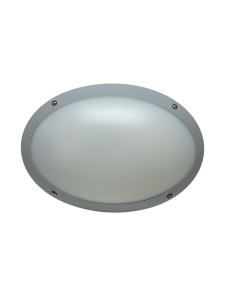 Plafoniera da esterno Milano tonda Ø 23 cm in resina grigia, E27 | Top Light -TOP LIGHT