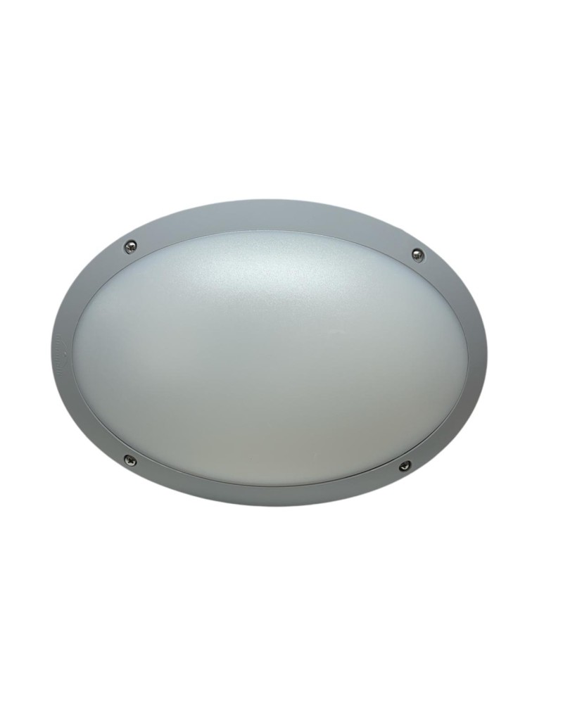 Plafoniera da esterno Milano tonda Ø 23 cm in resina grigia, E27 | Top Light -TOP LIGHT