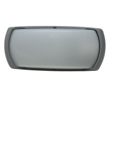 Plafoniera da esterno Andora in resina grigia con diffusore satinato, E27 | Top Light -TOP LIGHT