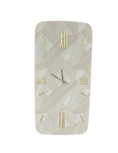 Orologio da parete gigante Cristal Max 160x80 cm parato tortora e dettagli oro | Abitarte -ABITARTE