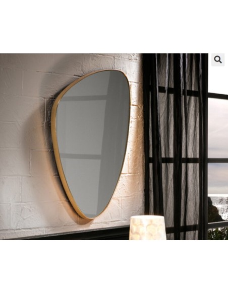 Specchio da parete triangolare 84x55 cm con cornice oro | Schuller -SCHULLER