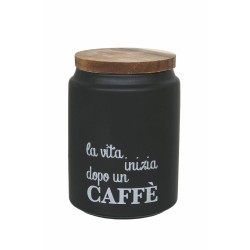 Idee set 3 barattoli sale, caffè e zucchero in gres, tappo in legno 800 ml | Villa d'Este -VILLA D' ESTE 2