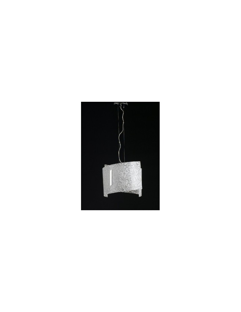 Lampada a sospensione Linea Ø 37 in vetro decoro marmoriz bianco, E27 | GM Illuminazione -GM ILLUMINAZIONE