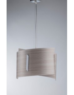 Lampada a sospensione Linea Ø 37 in vetro tortora a righe, E27 | GM Illuminazione -GM ILLUMINAZIONE