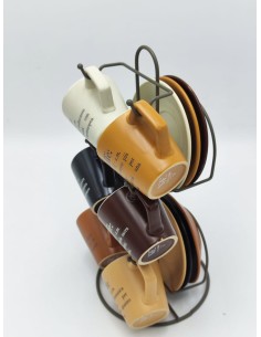 Victionary Choco set 6 tazzine caffè in gres con piattini e stand metallo | Villa d'Este -VILLA D' ESTE 2