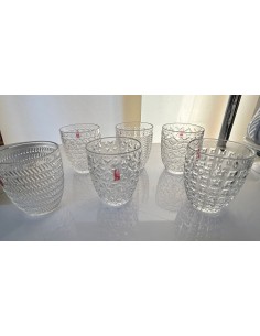 Geometrie Light set 6 bicchieri in vetro con decori assortiti, 320 ml | Villa d'Este -VILLA D' ESTE