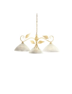 Sospensione a bilancia Esse 3 luci in ferro battuto avorio e oro, Ø 79 cm, E27 | Bonetti -BONETTI ILLUMINA