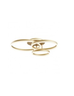 Plafoniera LED Tara a tre cerchi in oro con diffusori satinati, 90 W CCT | Redo -REDO GROUP