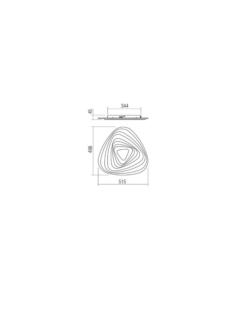 Plafoniera LED Stratos in metallo bianco opaco con telecomando, 93 W CCT dimmerabile | Redo -REDO GROUP