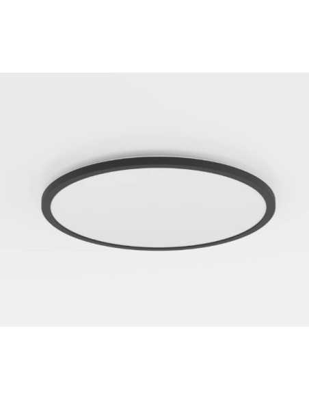 Plafoniera LED Rovito Ø 30 in policarbonato nero, IP44, Tunable White 13,9 W | Eglo -EGLO