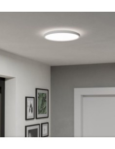 Plafoniera LED smart Rovito Ø 50 cm bianca, 2700-6500 K dimmerabile da app, IP44 | Eglo -EGLO