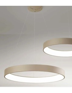 Lampada a sospensione LED Banddiodi Ø 60 cm in alluminio sabbia, CCT 3000-4000K | Affralux -AFFRALUX