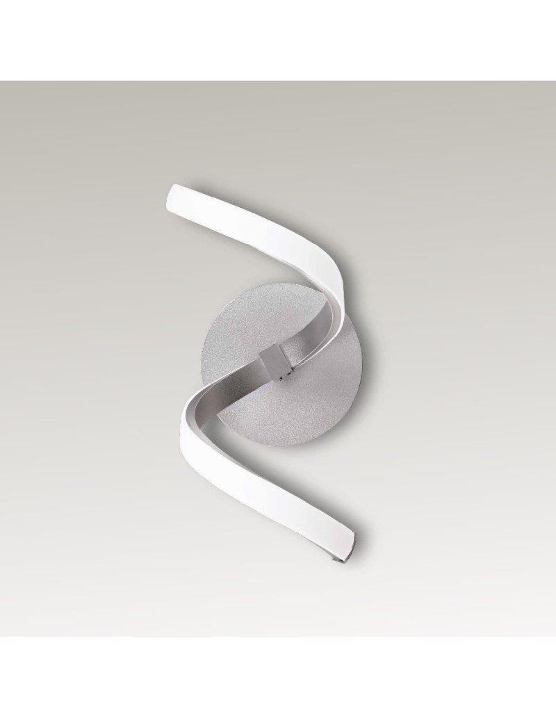 Applique Nur a vortice in alluminio e plastica cromo, LED 10 W 850 lm 3000K | Mantra -MANTRA