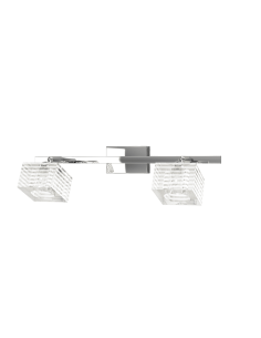 Applique Metropolitan 2 faretti orientabili cromo con cubi in vetro bianco, G9 | Top Light -TOP LIGHT 2