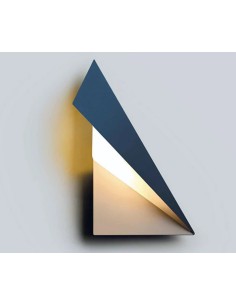 Applique LED Kami origami orientabile in metallo blu, 15 W dimmerabile | Cattaneo -CATTANEO