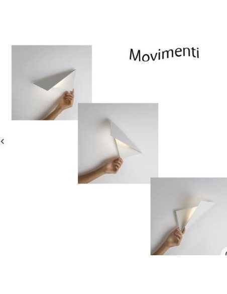 Applique LED Kami origami orientabile in metallo bianco, 15 W dimmerabile | Cattaneo -CATTANEO