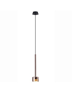 Lampada a sospensione Tonic pendente singolo in vetro rame e nero Ø 9,8 cm, GX53 | Mantra -MANTRA