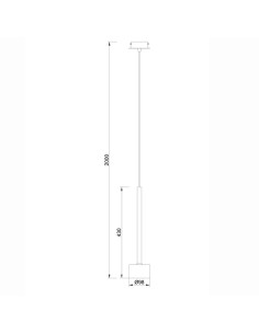 Lampada a sospensione Tonic pendente singolo in vetro rame e nero Ø 9,8 cm, GX53 | Mantra -MANTRA 2