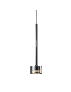 Lampada a sospensione Tonic Ø 9,8 in vetro cromato con base e cavo neri, GX53 | Mantra -MANTRA 2