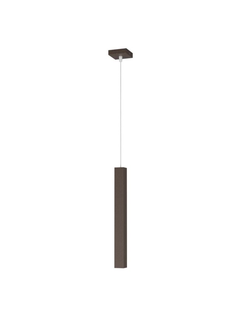 Lampada a sospensione Square Tube tubolare quadrato marrone grigio, GU10 | Top Light -TOP LIGHT