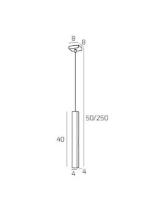 Lampada a sospensione Square Tube tubolare quadrato marrone grigio, GU10 | Top Light -TOP LIGHT 2