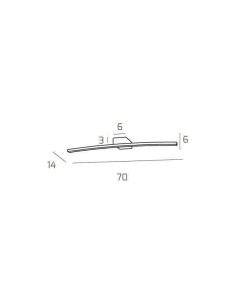 Applique ad arco Curved 70 cm cromo per specchio e quadro, LED 11,2 W naturale | Top Light -TOP LIGHT 2