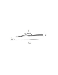 Applique LED Curved ad arco 50 cm in cromo per specchio o quadro, 6 W | Top Light -TOP LIGHT 2