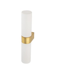 Applique Natalie II Brass in alluminio oro e vetro bianco, 2 G9 max 10 W LED | Nowodvorski -NOWODVORSKI 2