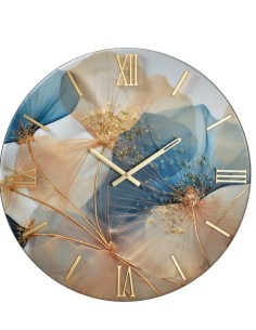Orologio da parete Petali Ø 60 cm in resina effetto marmo oro, oro | Artidea -ARTIDEA