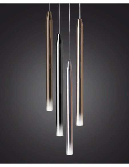Lampada a sospensione LED Waterfalls modulo in vetro metallizzato bronzo, 2 W | Cattaneo -CATTANEO