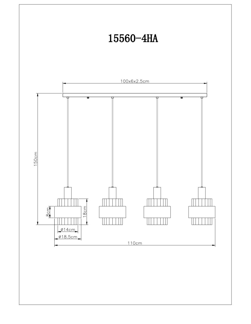 Sospensione Milley a 4 pendenti in vetro ambra e metallo nero satinato | Globo Lighting -GLOBO LIGHTING