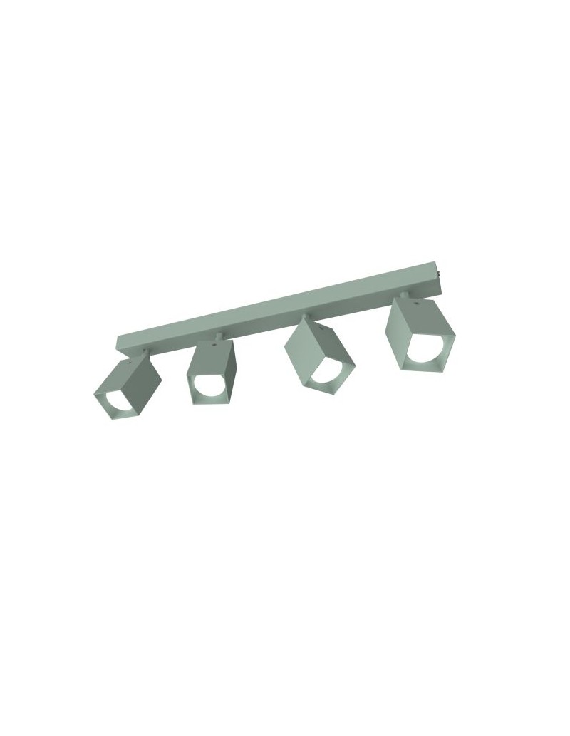 Barra con faretti Brick in metallo verde iceberg, L 60 cm, GU10 | Lumicom -LUMICOM