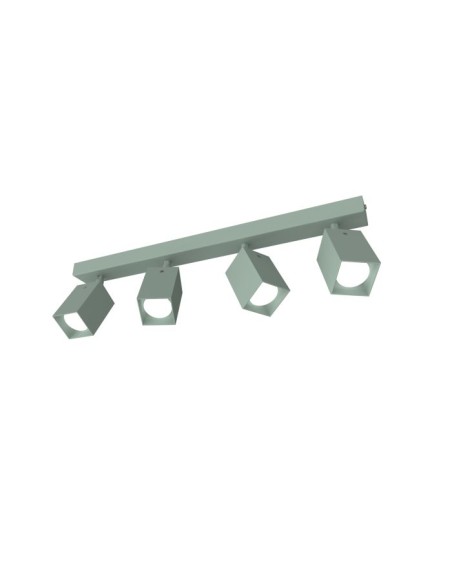 Barra con faretti Brick in metallo verde iceberg, L 60 cm, GU10 | Lumicom -LUMICOM