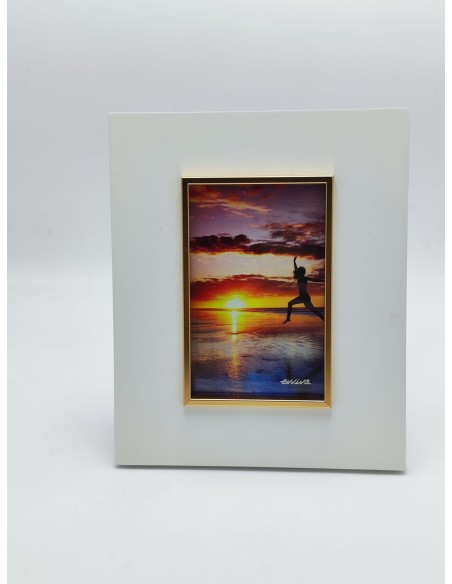 Cornice in legno con bordo in metallo, foto 10x15 | Evviva -Evviva