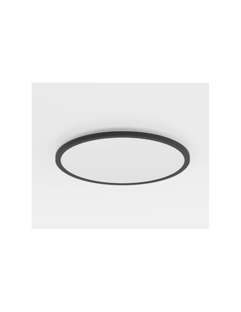 Plafoniera LED Rovito Ø 30 in policarbonato nero, IP44, Tunable White 13,9 W | Eglo -EGLO