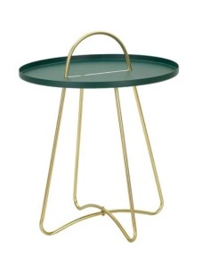 Tavolino Grent 45x59 cm in metallo verde e oro | Mauro Ferretti -MAURO FERRETTI 2