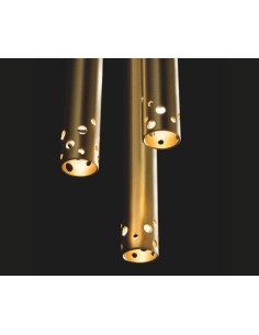Lampada a sospensione LED MiniGaia in alluminio oro con tagli laser, 3 W | Elesi Luce -ELESI LUCE 2