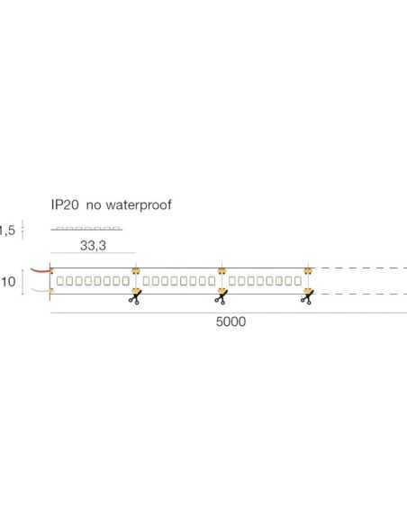 Bobina strip LED 5 m 22 W/m 24 V 4000 K, 3.364 lm/m, dimmerabile | Gea Luce -GEA LUCE