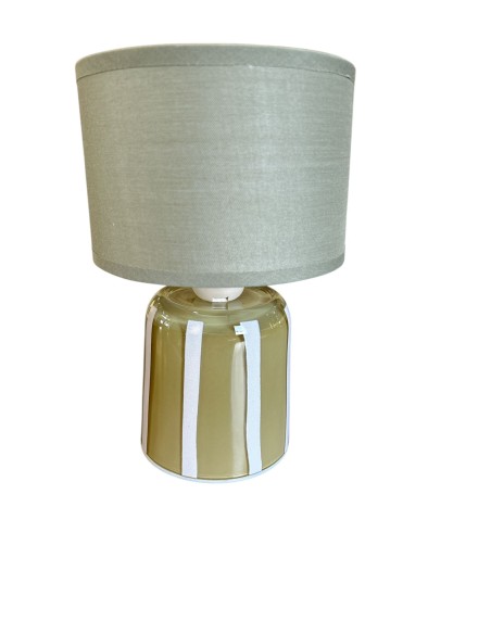 Abat-jour da comodino in vetro e plastica con cappellino verde, E14 | Villa d'Este -VILLA D' ESTE