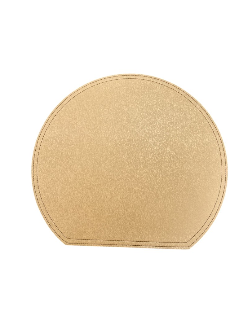 Set 6 tovagliette a mezzaluna in pelle e cuoio 36,5x33 cm, linea Horeca | Villa d'Este -VILLA D' ESTE