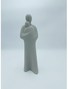 Statua Paternità in gres porcellanato grigio | Lineasette -LINEASETTE