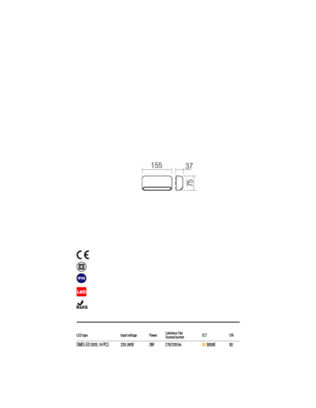 Segnapasso LED da esterno Sapo in alluminio antracite, 3 W 3000 K, IP65 | Redo -REDO GROUP