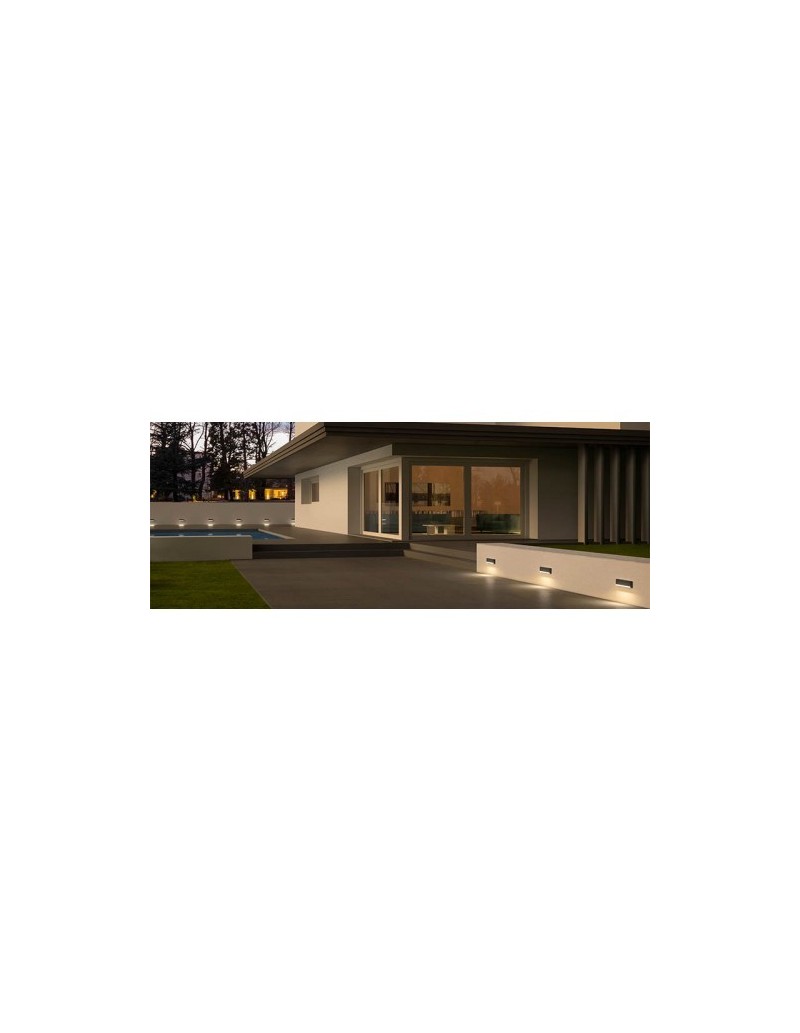Segnapasso LED da esterno Sapo in alluminio antracite, 3 W 3000 K, IP65 | Redo -REDO GROUP