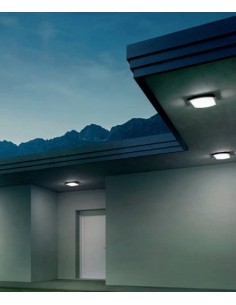 Plafoniera LED da esterno Tallin 24,5 cm in alluminio grigio, 21 W 3000 K, IP54 | Redo -REDO GROUP 2