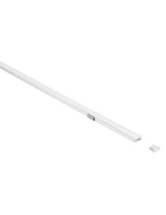 Profilo plafone in alluminio bianco 2 m con diffusore opale, largo 15,2 mm | Gea Luce -GEA LUCE