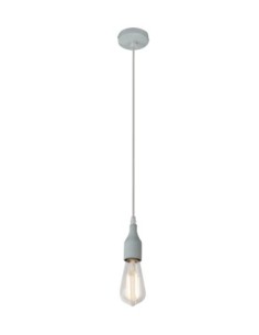 Montatura a sospensione in metallo effetto cemento grigio, portalampada E27 | Globo -GLOBO LIGHTING 2