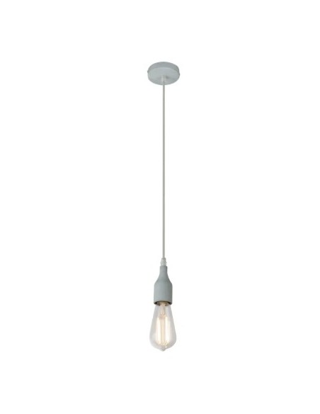 Montatura a sospensione in metallo effetto cemento grigio, portalampada E27 | Globo -GLOBO LIGHTING
