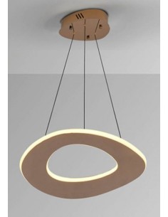 Lampada a sospensione LED circolare 52 cm oro rosa, CCT 40 W con telecomando | Schuller -SCHULLER