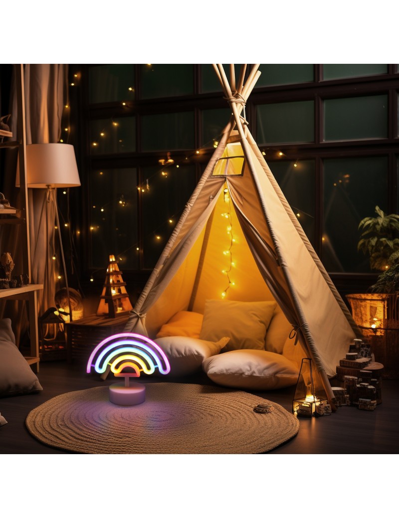 Lampada decorativa arcobaleno a luce neon Pelangi, L 22,5 cm | Globo Lighting -GLOBO LIGHTING