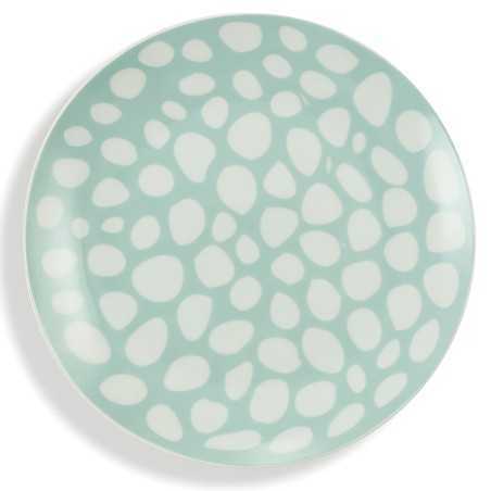 Marea servizio piatti 18 pezzi in porcellana, 6 colori con decori tropicali | Villa d'Este -VILLA D' ESTE
